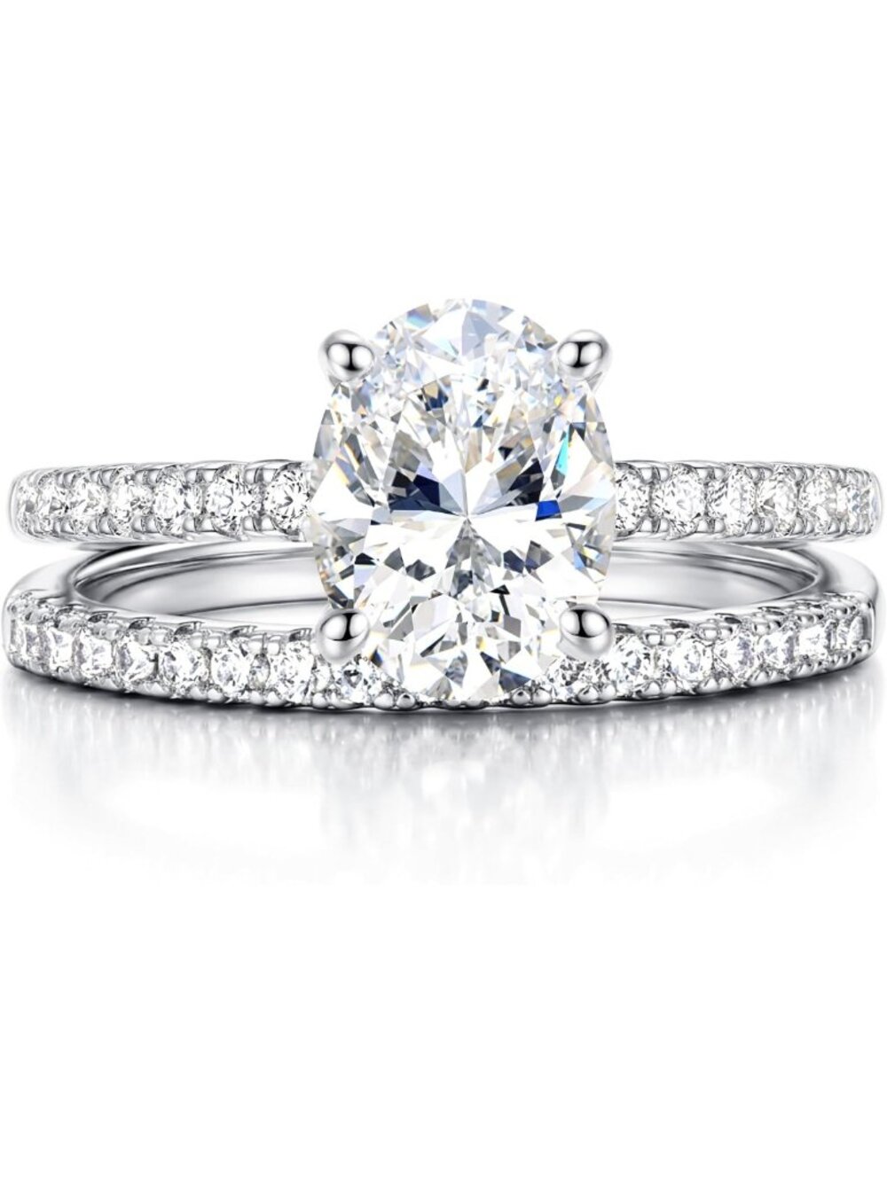 Stunning Non-Tarnish Engagement Ring Set for Women | Bridal Jewelry Collection